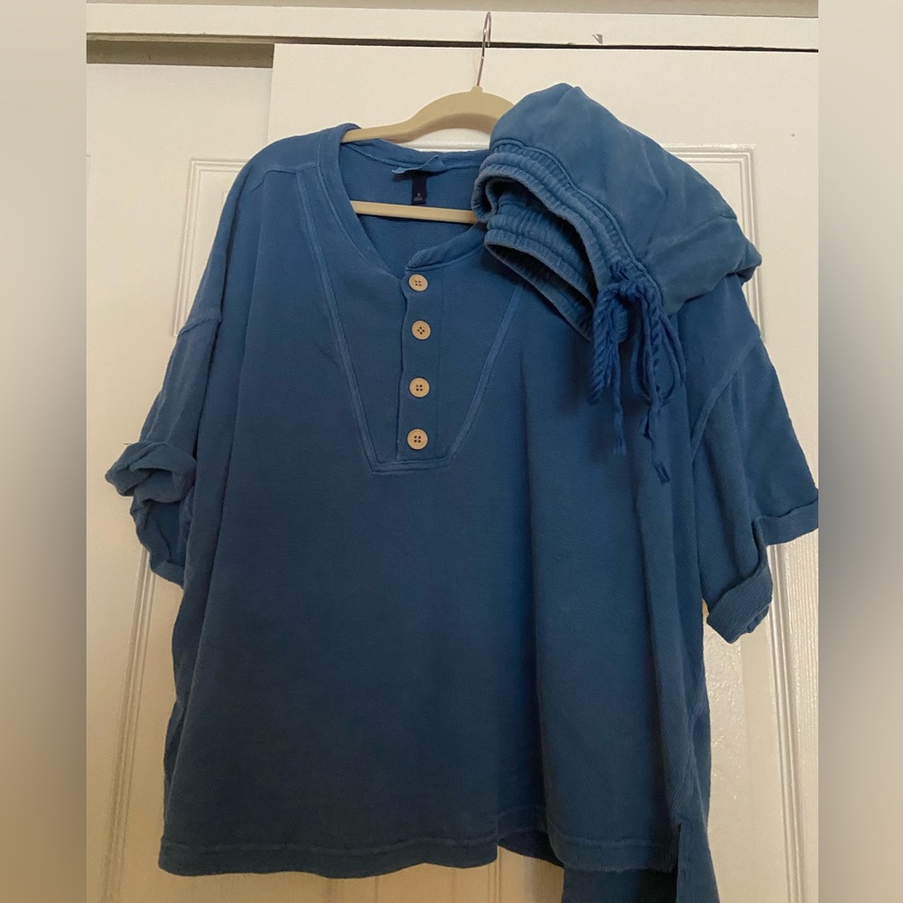 Universal Thread Shirt & Shorts Set Blue 2x 3x
